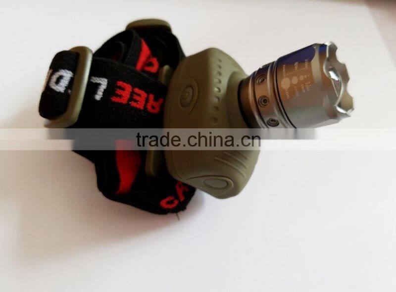 new design aluminum AAA battery 160 lumen water resisitant 3W zoom headlamp