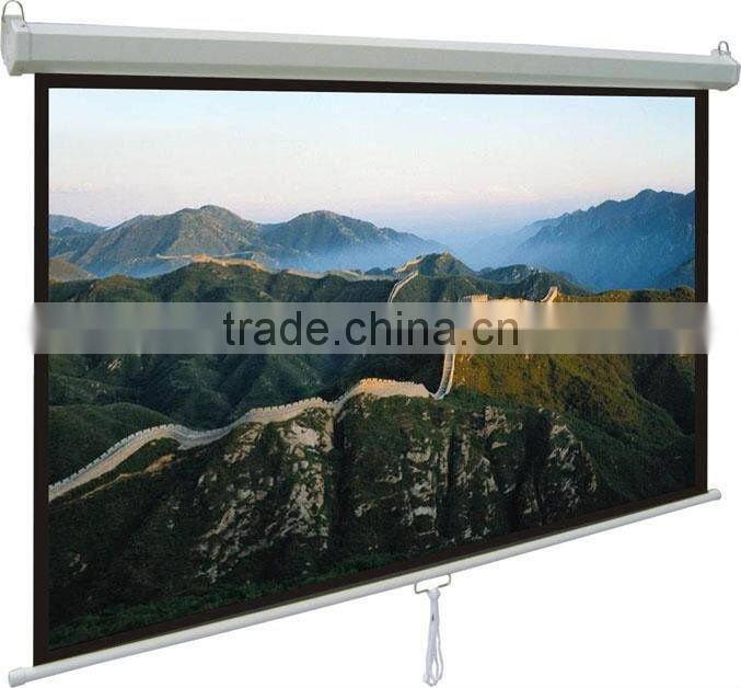 Self lock manual projector screen
