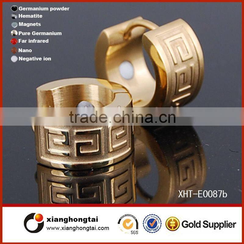 2014 New Arrive gold earring made of titanium