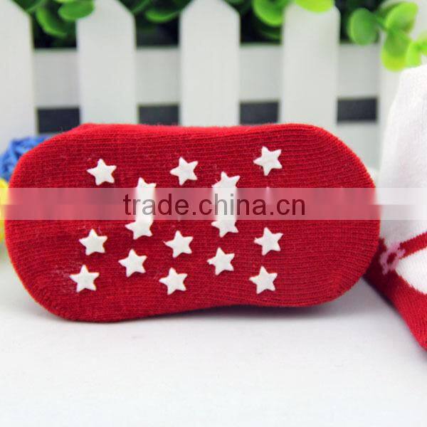 GSB-07 2015 Hot sell quality cotton baby socks like shoe with silicon anti-slip