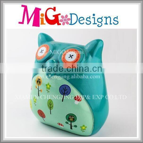 China Supplies Customized Owl Design Piggy Bank For Sale