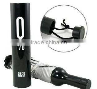 8 Pannels 0%Wine Umbrella 3 Fold Umbrella Advertising Wine Bottle Shape Umbrella