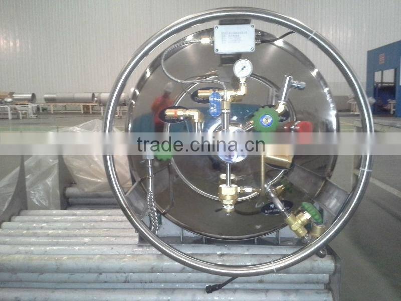 Long use life 275L LNG cryogenic cylinder for vehicle