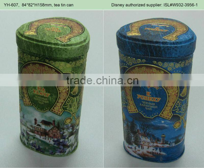 antique tea tin can
