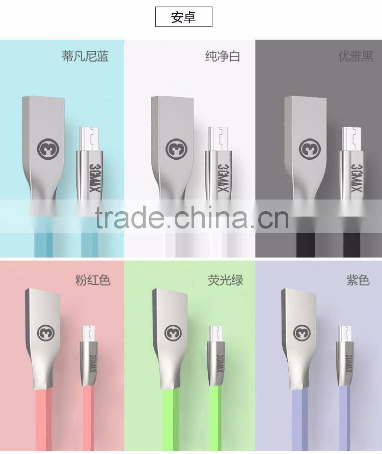 Rhombus Zinc Alloy USB for V8 micro usb data cable pure copper wire