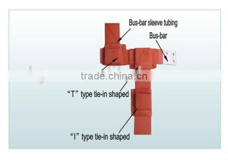 heat shrinkable bus-bar tie-in shaped