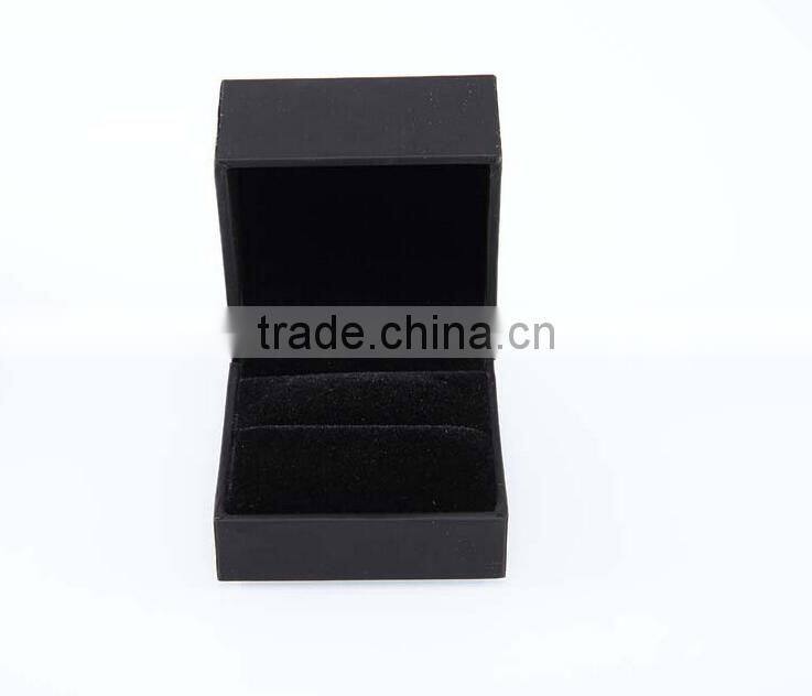Upscale black paper jewelry box necklace ring earrings case