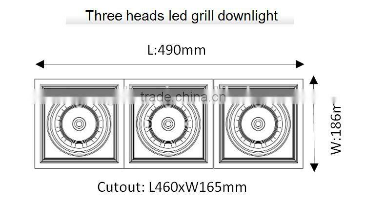 Modern kitchen design square led cob ceiling down light / 20w cob led downlight / Led downlight kits uk