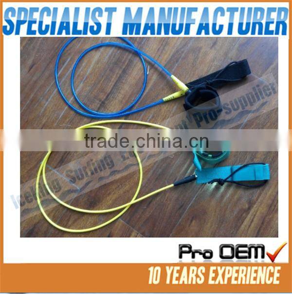 2016 New fashion customized color strong performance surfboard leash/Professional OEM surfing leash