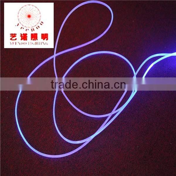 the entire body fiber optic transparent tiny fiber optical 1km price with 7color changing or RGB