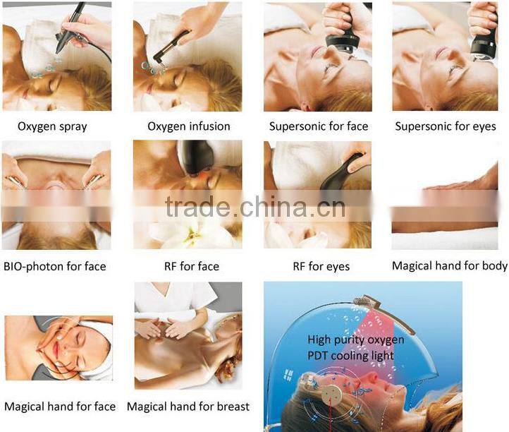 9 in 1 Multipolar rf jet peel water oxygen skin rejuvenation and wrinkle removal machine