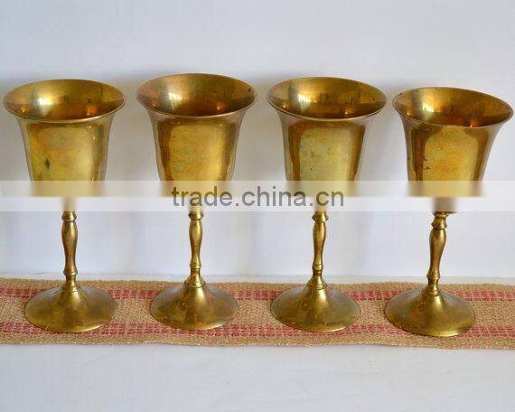 BPA FREE 100% PURE COPPER WINE GOBLET GLASSES, EMBOSSED DESIGN SOLID COPPER MARTINI