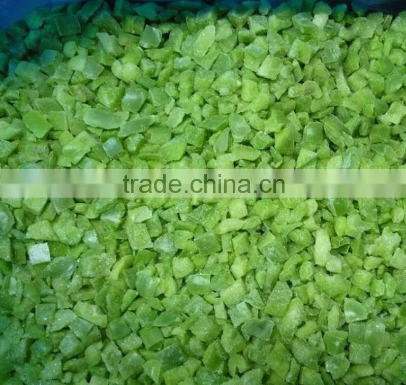10mm Good quality frozen IQF green pepper diced