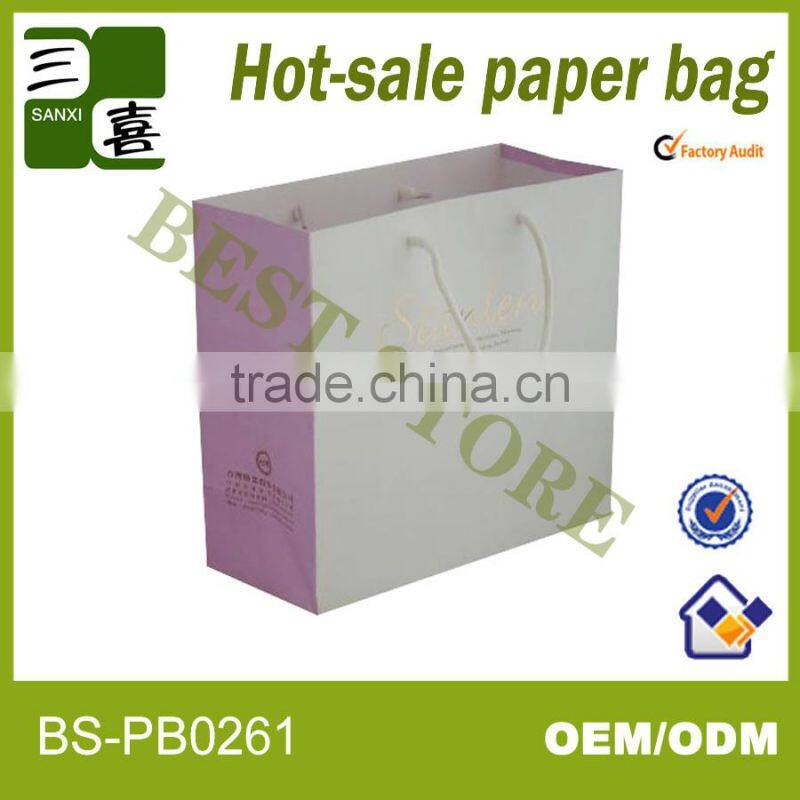 Flower printed paper shopping bag for watsons products