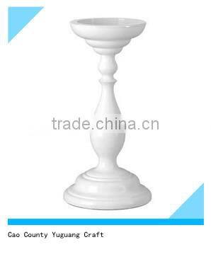 2015 high quality handmade black wooden candle holder for home decoration