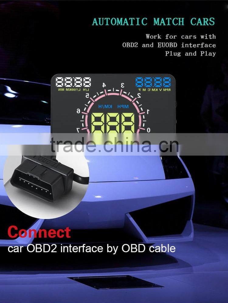 LED Digital OBD2 HUD E350 5.8" Inch Car OBD head up display HUD