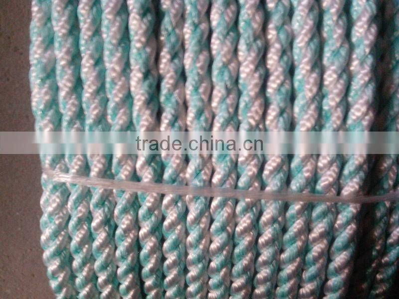 polyester cord/polyester 3 strands twist rope