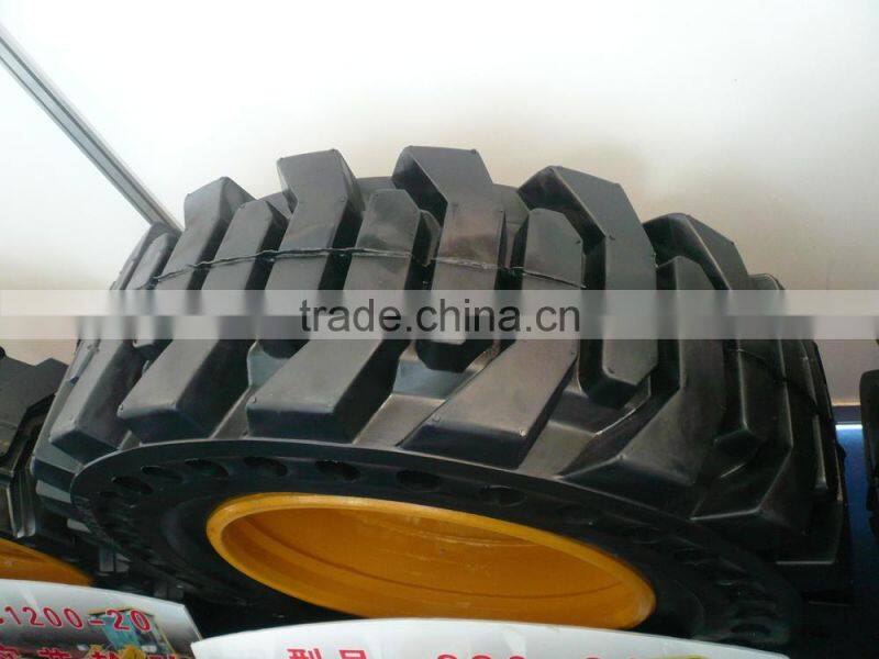 Customized professional skid steer loader solid tyre 15.00-20