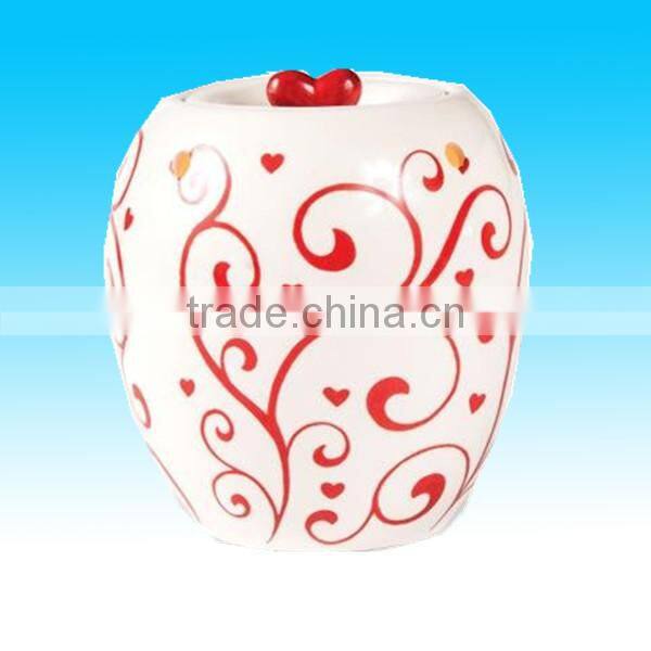 fancy decorative decal printing ceramic valentine candles
