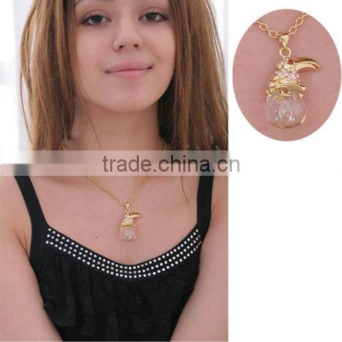 Woodpecker shape Jewelry Pendant Glass Perfume bottle jewelry