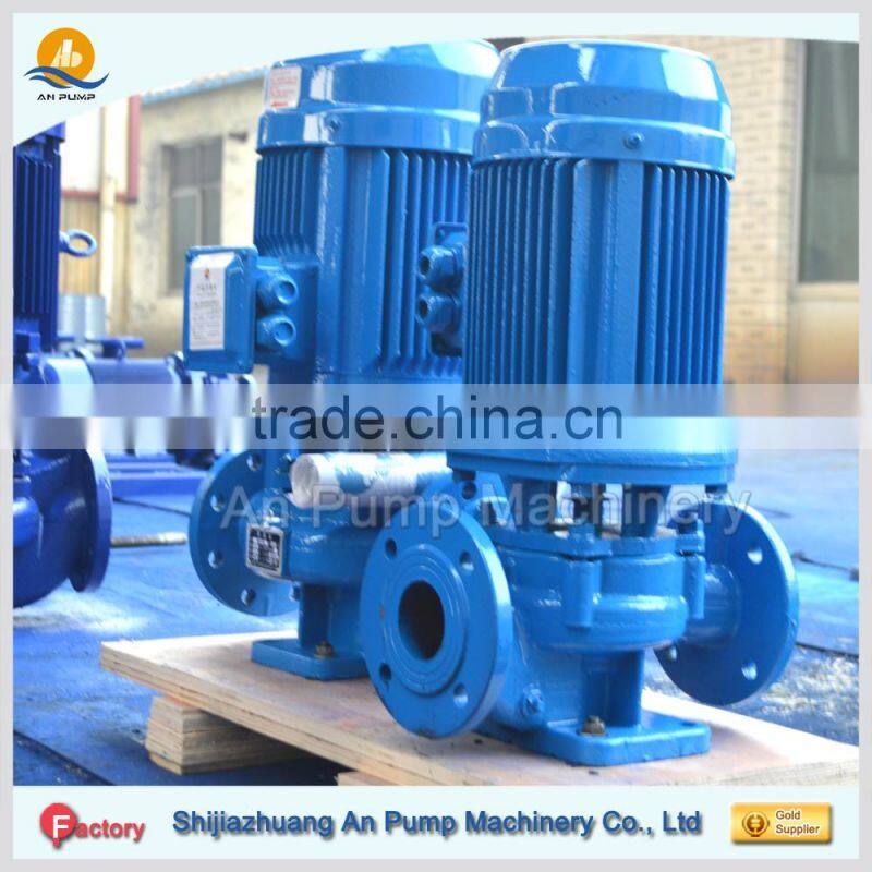 Vertical pipeline cooling pump for chillers