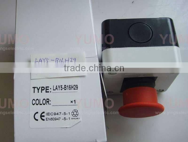 Push button switch LAY5-BA31L with lock red