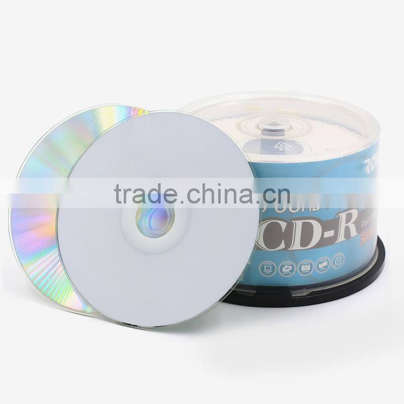100 Pack 52X CD-R 700MB 80Min White Top (Non-Printable) Data Blank Media Recordable Disc