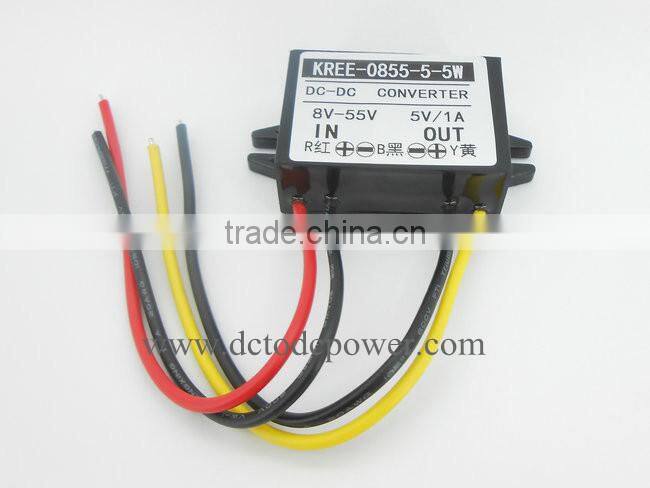 12V turn 5V 24V turn 5V 36V turn 5V 48V turn 5V 58V car turn 5V1A DC-DC power converter