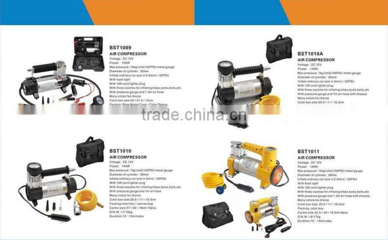 H10060 Portable In Car Air Compressor Gauge Bike Balls Tyre Inflator Dual Pressure Pump