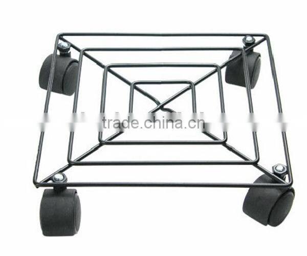 Removable Round Wire Wheel Flower Holder Flower Pot Rack