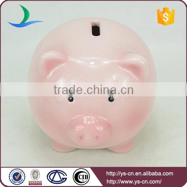 Pink pig sex cartoon toy ceramic coin bank