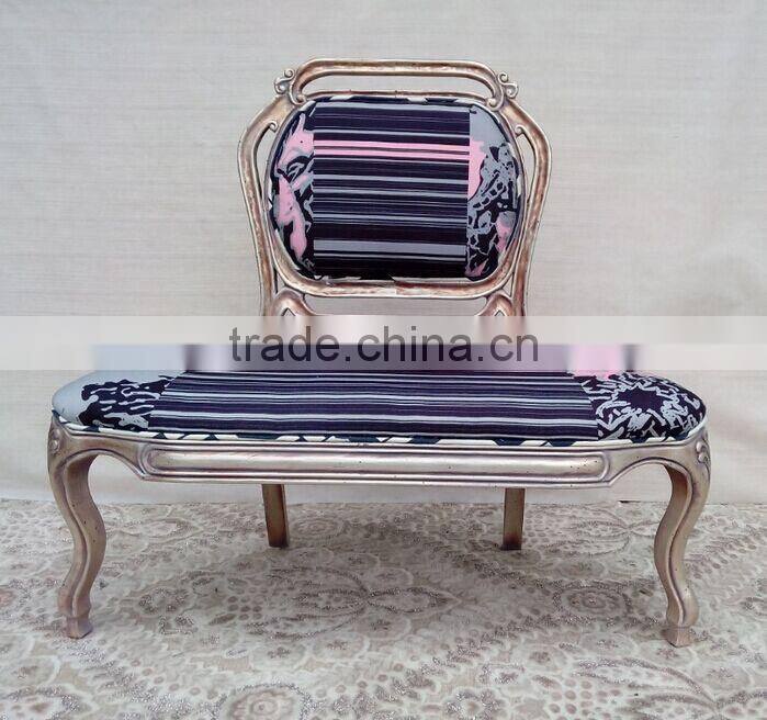 BISINI Handpainting Chair with Telephone Table, Solid Wood Shoe Changing Chair with Storage Cabinet (BF01-X1190)