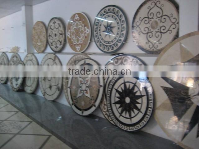 Wave pattern waterjet marble mosaic epoxy for marble