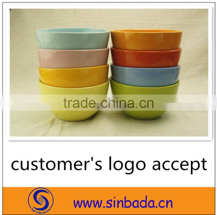 Wholesale ceramic soup bowl with color