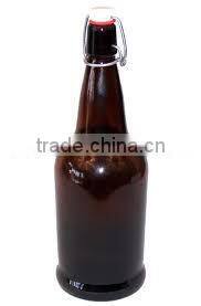 Clear/Amber color 750ml Beer Glass Bottle