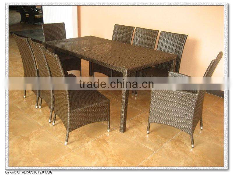 outdoor garden dining furniture restaurant table and chairs set