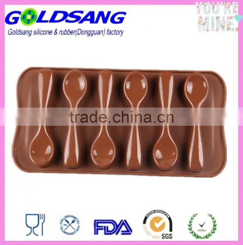 Silicone Baking Mould Spoon Design Chocolate Cake Biscuit Candy Jelly Mold