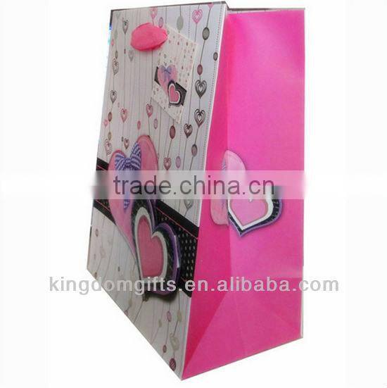 Little Heart Printed Shopping Paper Bags