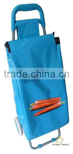 Blue Shopping Trolley Bags On Wheels For Elder