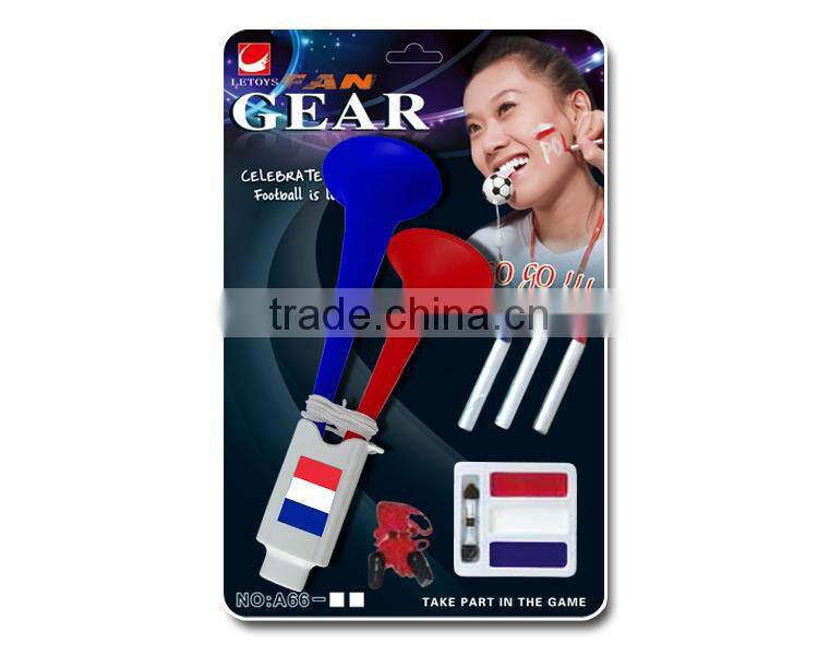 2016 Euro Cup football fans 2 tones horn cheering set/ fan gears / soccer fans noise maker kit