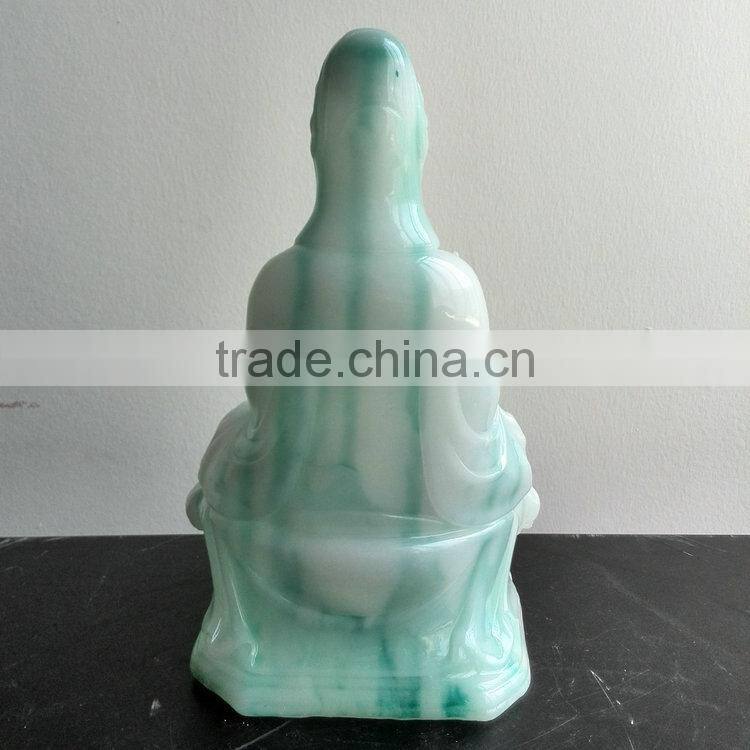 Polyresin jade kuan-yin figurine