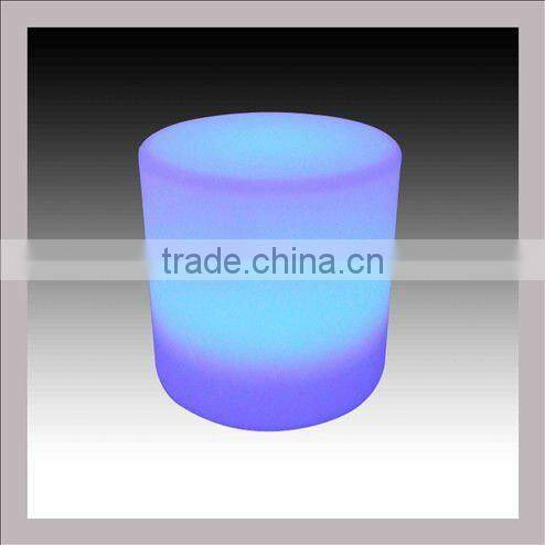 LED modern cheap seating plastic stool, led bathroom plastic stool