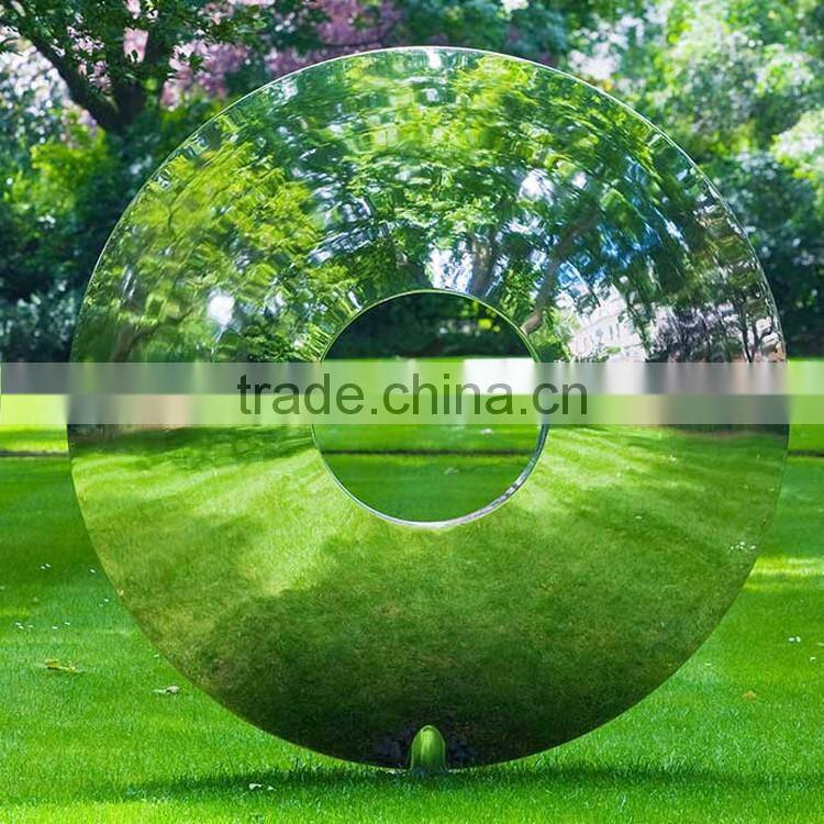 outdoor moderne garden statue yard polished stainless steel sculpture for sale