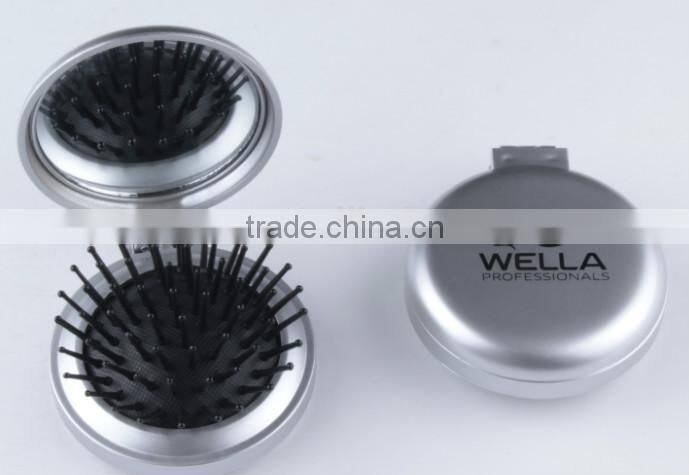 Plastic Round/oval folding mirror and comb