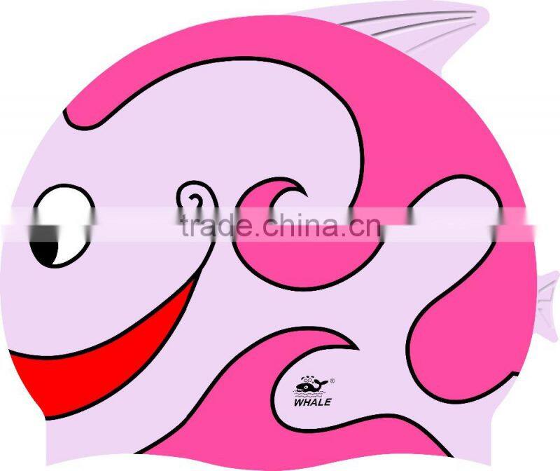 High quality shark swimming caps colorful baby swim cap rubber swim cap for youth