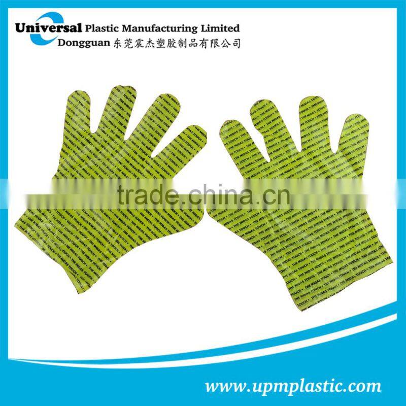 Disposable LDPE plastic gloves gauntlet for food processing
