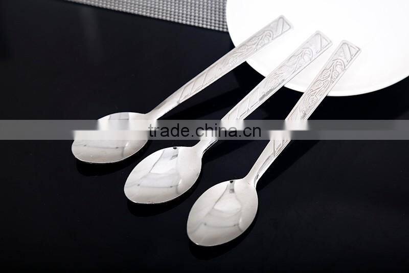 Natural color measuring spoon Stainless Steel Hotel Cutlery