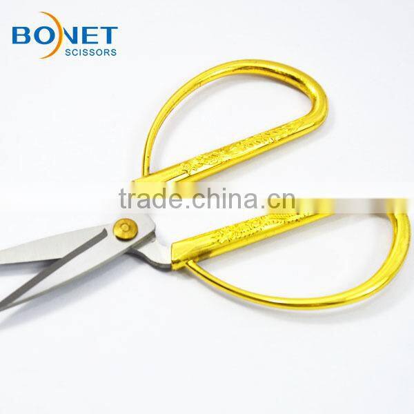 S11005 FDA qualified 5-1/8" imitation gold scissors for ribbon cutting ceremony