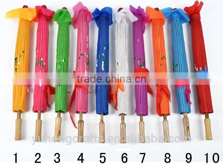 Chinese style silk parasol with flower painting