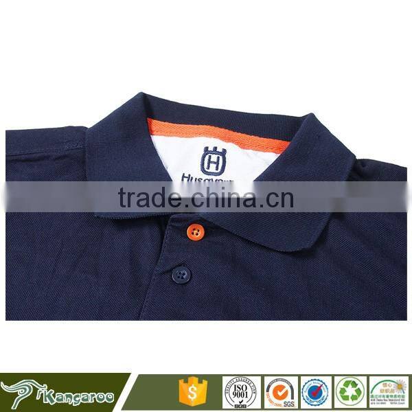 Custom made worker dark blue polo t shirt factory